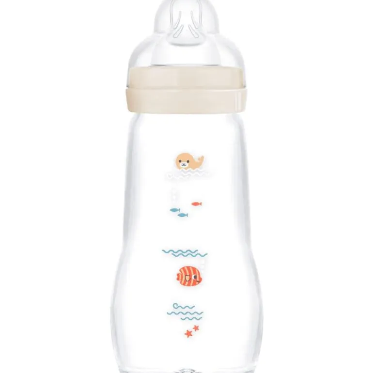 MAM Feel Good Glass Bottle Babyfles Uni 260 ML