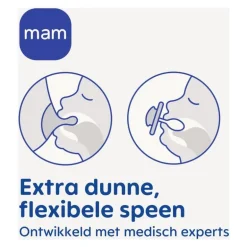 MAM Supreme Fopspenen 6-16 maanden Blue 2 stuks