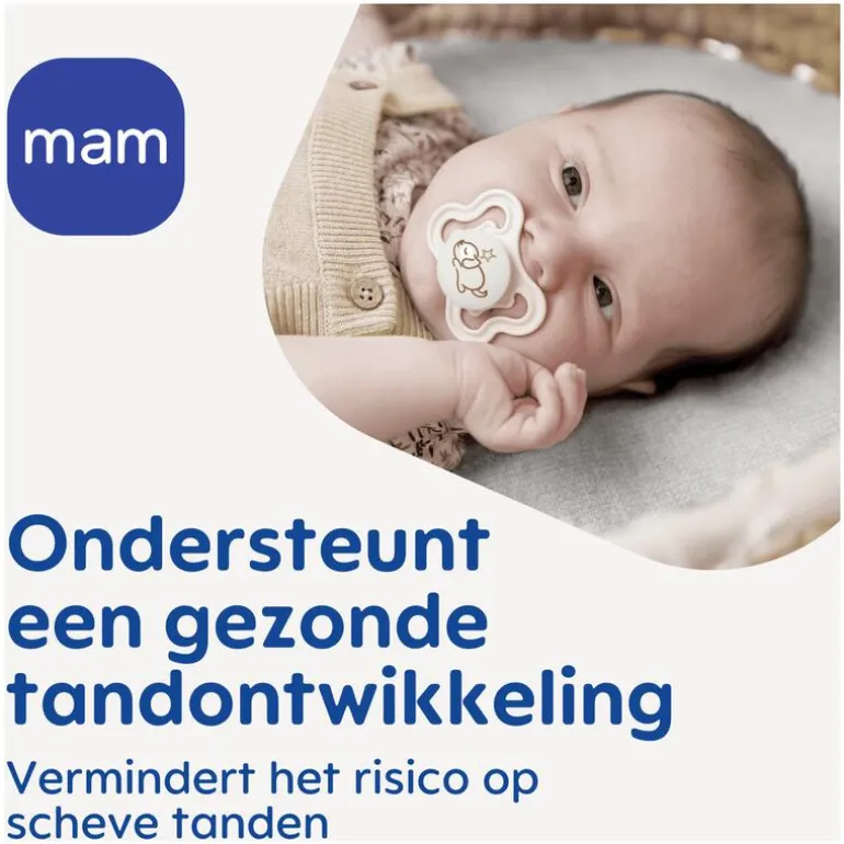 MAM Supreme Fopspenen 0-6 maanden Blue 2 stuks