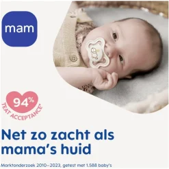 MAM Supreme Fopspenen 0-6 maanden Blue 2 stuks