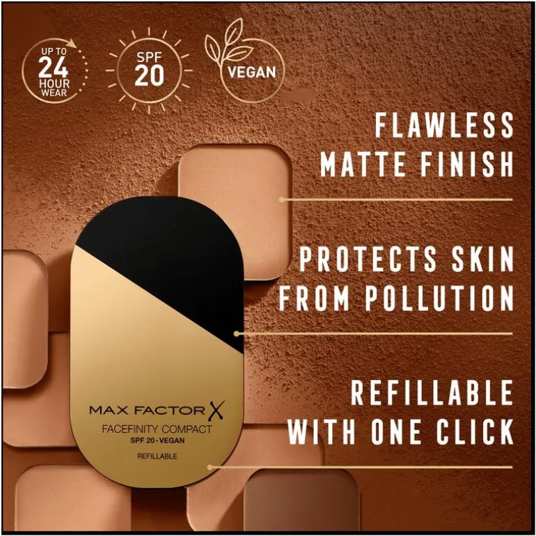 Max Factor Facefinity Reusable Compact powder Refill 001 Porcelain