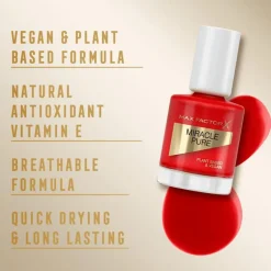 Max Factor Miracle Pure Vegan Nagellak 305 Scarlet Poppy