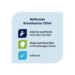 Natterman Broomhexine Extra Sterk 8mg/5ml 150 ML