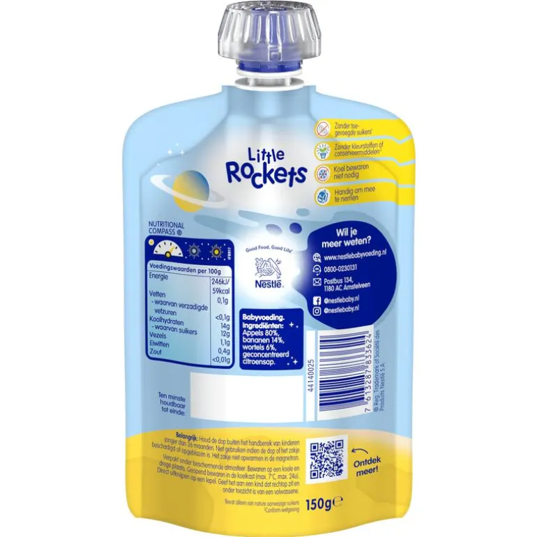 Nestlé Little Rockets Smoothie Appel Banaan Wortel 2+