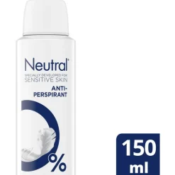 Neutral Anti-Transparant Parfumvrij Deodorant Spray 150 ML
