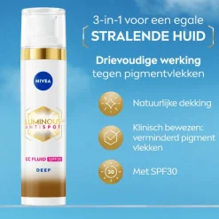 NIVEA Cellular Luminous630 CC Fluid SPF30 Dark 40 ML