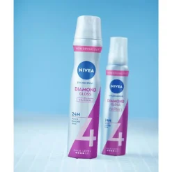 NIVEA Diamond Gloss Care Styling Mousse Extra Sterk 150 ML
