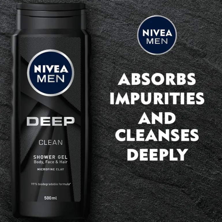 NIVEA MEN Deep Clean 3-in-1 Douchegel 500 ML