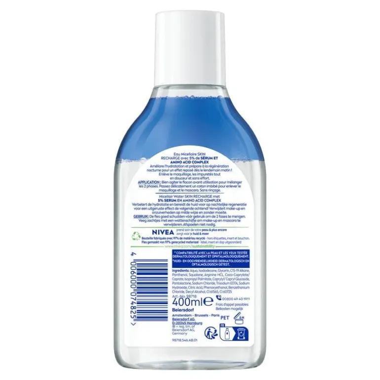 NIVEA Skin Recharge Serum Infused Micellair Water 400ML