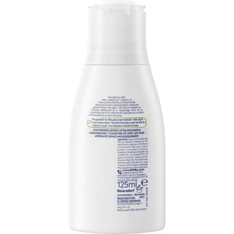 NIVEA Waterproof Oogmake-up Remover Gevoelige Huid 125 ML