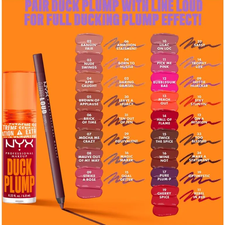 NYX Professional Makeup Duck Plump Lip Plumping Laquer Lipgloss 6 Brick Of Time