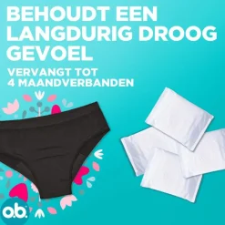 o.b.® Herbruikbaar Menstruatie Ondergoed Zwart XL/XXL