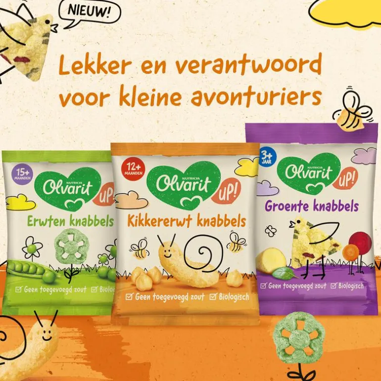 Olvarit Kikkererwt Knabbels 12 Maanden