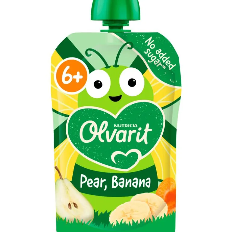 Olvarit Knijpfruit 6+ Peer Banaan 100 gram