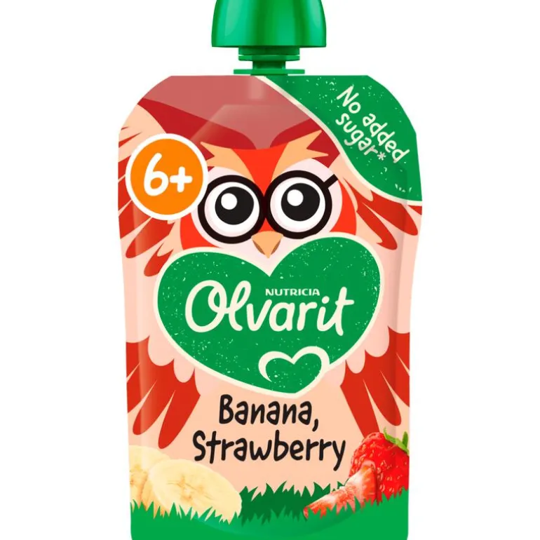 Olvarit Knijpfruit Banaan Aardbei