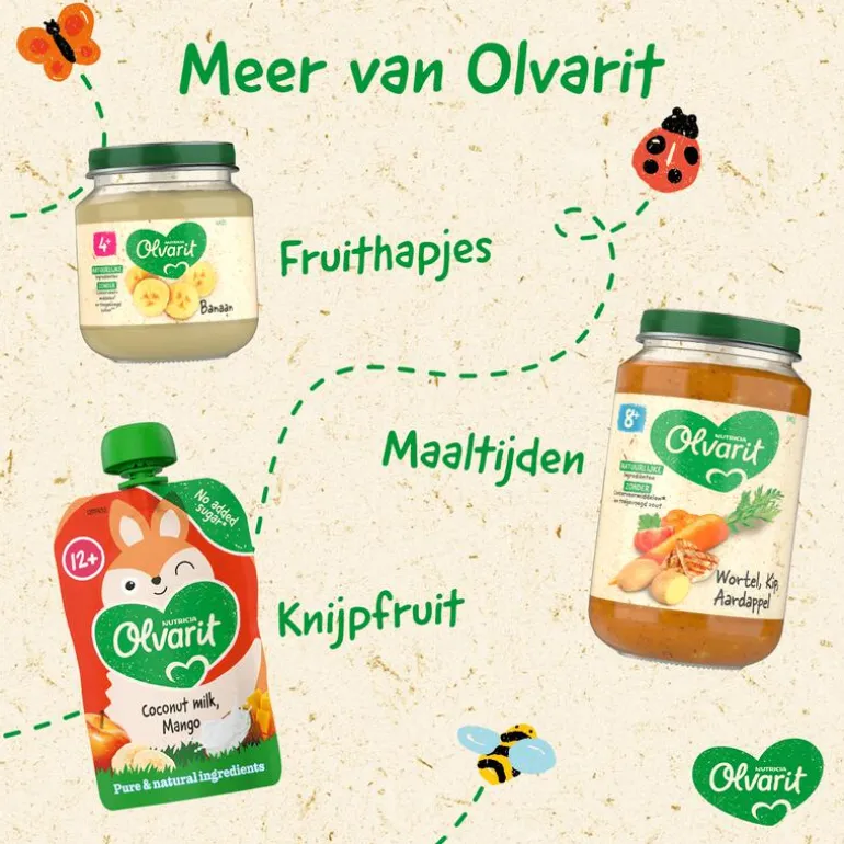 Olvarit Knijpfruit Peer Wortel Rode Biet