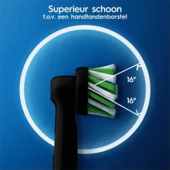 Oral-B Cross Action Opzetborstels Zwart - 4 Stuks