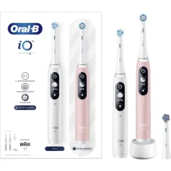 Oral-B iO 6 Wit & Roze 2 Elektrische Tandenborstels By Braun