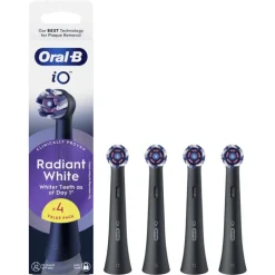Oral-B iO Radiant White Opzetborstels Zwart 4 Stuks
