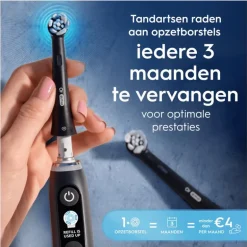 Oral-B iO Ultimate Clean Opzetborstels Zwart 4 Stuks