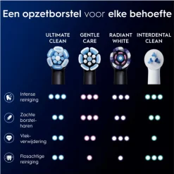 Oral-B iO Ultimate Clean Opzetborstels Zwart 4 Stuks