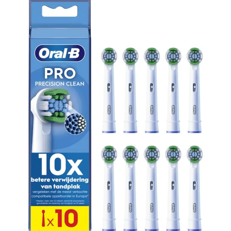 Oral-B Precision Clean Opzetborstels Wit - 10 Stuks