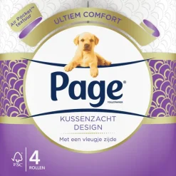Page Kussenzacht Design Toiletpapier 4 rollen