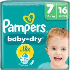 Pampers Baby Dry Luiers Maat 7 15+ KG 16 Stuks