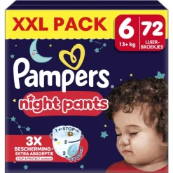 Pampers Baby Dry Night Pants XXL Pack Luierbroekjes Maat 6 13+ KG 72 Stuks