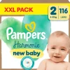 Pampers Harmonie XXL Pack Luiers Maat 2 4-8 KG 116 Stuks