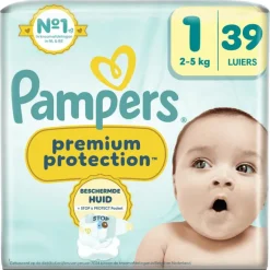 Pampers Premium Protection Luiers Maat 1 2-5 KG 39 Stuks