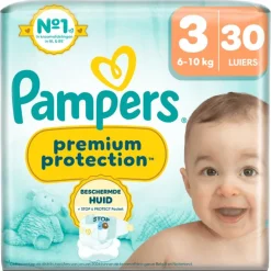 Pampers Premium Protection Luiers Maat 3 6-10 KG 30 Stuks