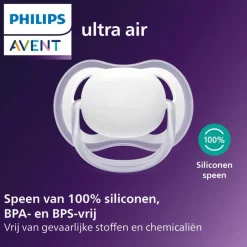 Philips Avent Fopspeen Ultra Air Night 0-6M Double Pack, mixed - SCF376/26