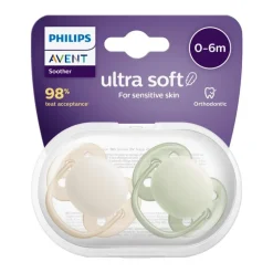 Philips Avent Fopspeen Ultra Soft 0-6M Double Pack, mixed - SCF091/39