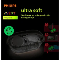 Philips Avent Fopspeen Ultra Soft 0-6M Double Pack, mixed - SCF091/39