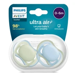Philips Avent Fopspeen Ultra Air Day 0-6M Double Pack, mixed - SCF087/05