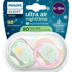 Philips Avent Fopspeen Ultra Air Night 6-18M Double Pack - SCF376/29