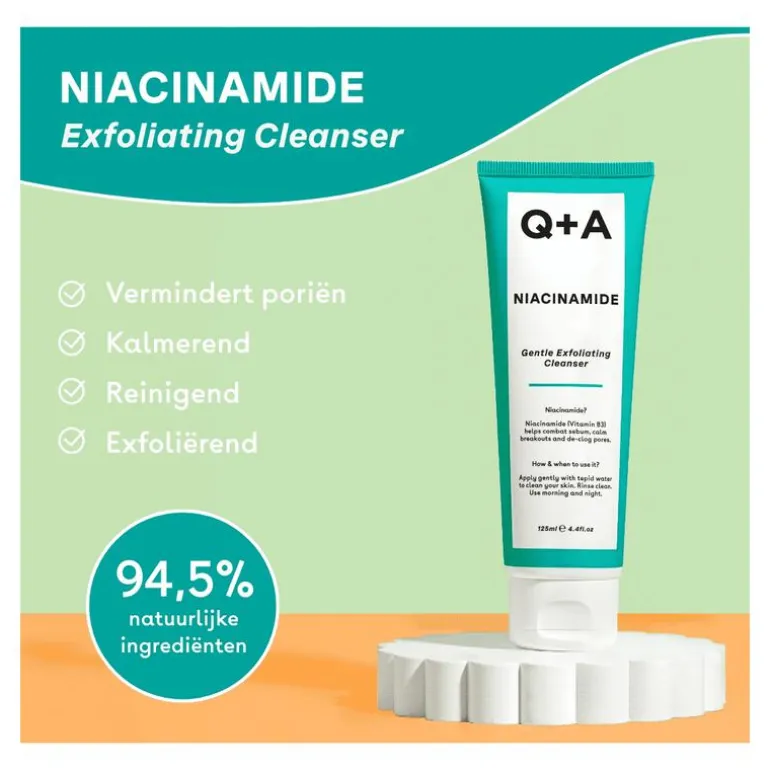 Q+A Niacinamide Gentle Exfoliating Cleanser 125 ML