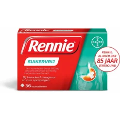 Rennie Suikervrij Kauwtabletten Bij Brandend Maagzuur 36 Stuks