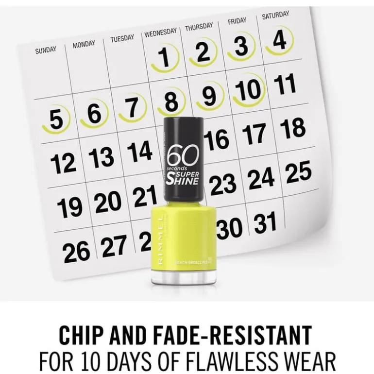 Rimmel London 60 Seconds Supershine Nagellak - Geel - 155 Beach Breeze Please