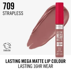 Rimmel London Lasting Mega Matte Liquid Lipstick 709Strapless