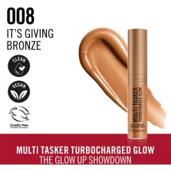 Rimmel London Multi Tasker Turbocharged Glow Liquid Illuminator Bronzer - Brons - 008 It's giving bronze