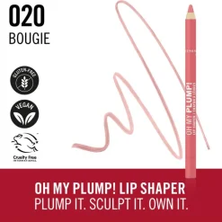 Rimmel London Oh My Plump! Lip Liner - Roze - 020 Bougie
