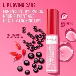 Rimmel London Thrill Seeker Glassy Gloss Lipgloss 250 Peachy Vibes 10 ML