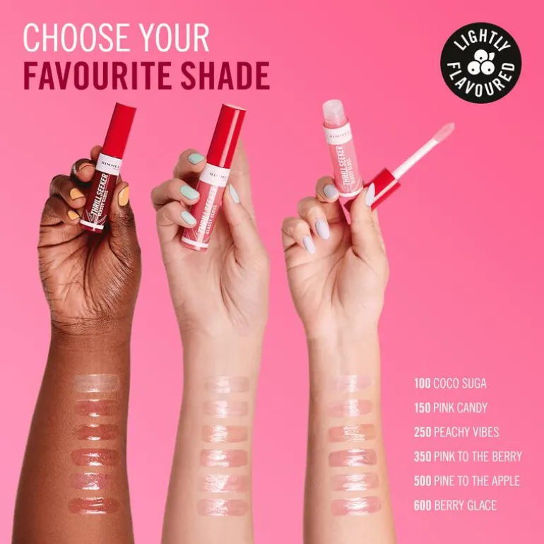 Rimmel London Thrill Seeker Glassy Gloss Lipgloss 150 Pink Candy 10 ML