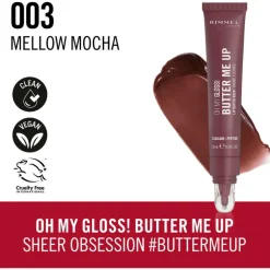Rimmel Oh My Gloss Butter Me Up Lip Butter - Bruin - 003 Mellow Mocha