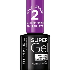 Rimmel SuperGel Top Coat Nail Polish Lacquer Top Coat Glitter Effect 002 12 ML