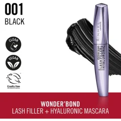 Rimmel Wonder'bond Lash Filler + Hyaluronic Mascara 001 Black