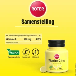 Roter Vitamine C 70 mg citroen 200 kauwtabletten