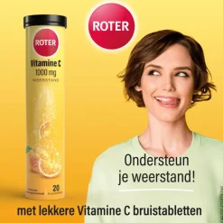 Roter Vitamine C Bruis 1000 mg Abrikoos-Sinaasappel 40 bruistabletten